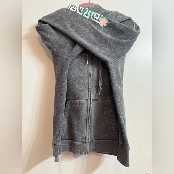 PINK Tropical Zip Hoodie Sweatshirt L - Picture 10 of 15